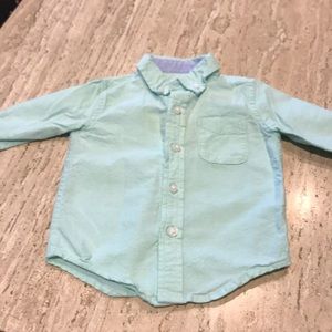 Janie and Jack Boys Mint Button Down